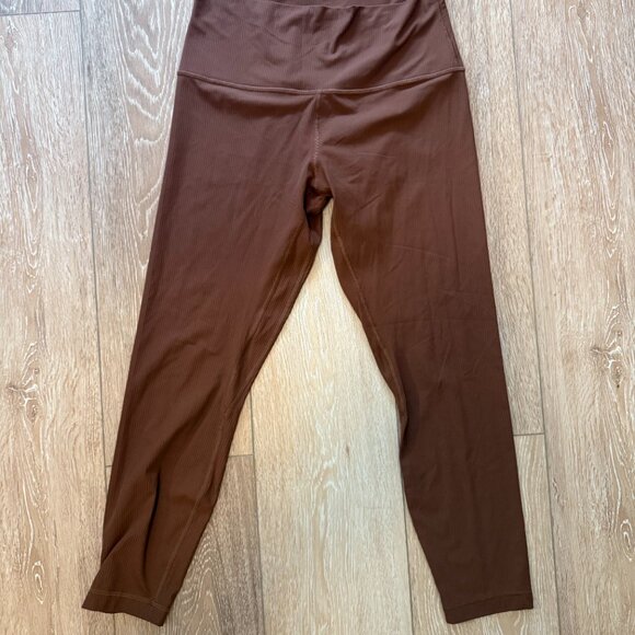 EUC - Lululemon Align Ribbed High-Rise Pant 25" - Roasted Brown - Picture 6 of 9